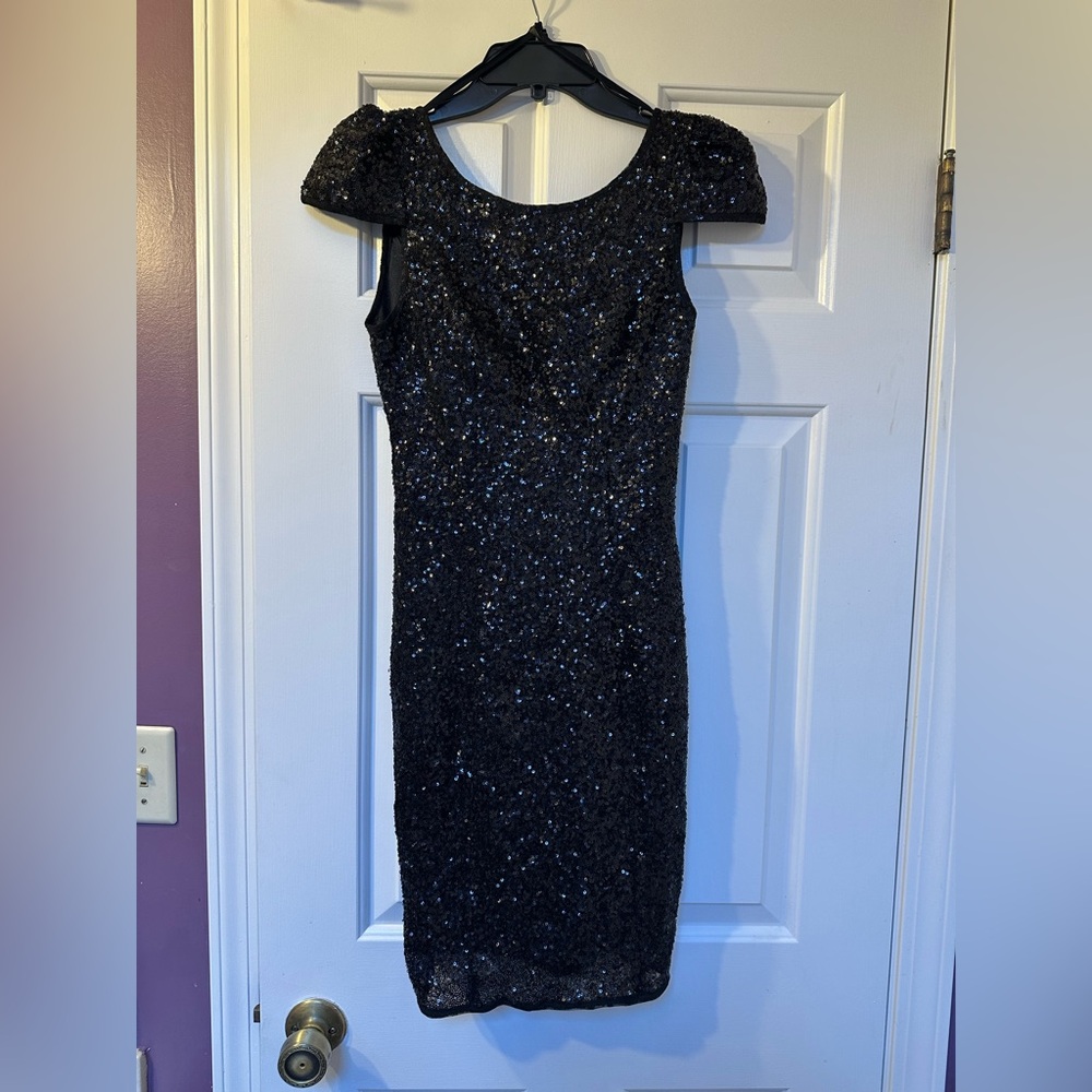 Black Sequin Dress